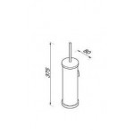 Brush (broom) material: Inox Wall-mounted, color: Chrome surface: Brushed Toilet brush holders