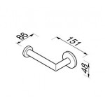 Paper holder no cover material: Inox, color: Chrome surface: Brushed Toilet paper holders