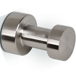 Hook Flat wall mounted material: Inox single, color: Chrome surface: Brushed Hooks