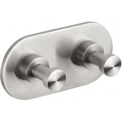 Άγκιστρο από inox διπλό, χρώμα: Χρωμέ επιφάνεια: Βουρτσισμένη