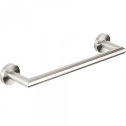 Πετσετοθήκη 30cm σταθερή από inox μονή, χρώμα: Χρωμέ επιφάνεια: Βουρτσισμένη