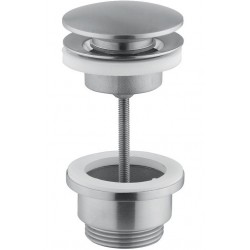 Βαλβίδα 1 1/4" συνεχούς ροής, AISI 304 χωρίς υπερχείλιση από inox επιφάνεια: Βουρτσισμένη, χρώμα: Χρωμέ Βαλβίδες