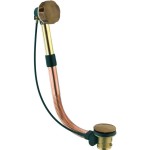 Waste Valve With overflow material: Brass surface: Brushed, color: Bronze Waste overflows Waste Valve With overflow material: Brass surface: Brushed, color: Bronze Waste overflows