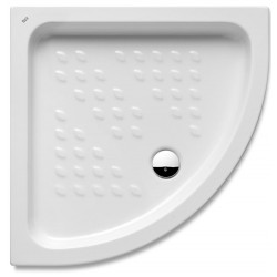 Shower tray Quarter round 80x80x10 material: Porcelain, color: White surface: Glossy Quadrant