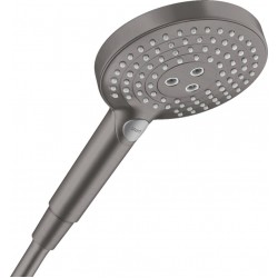 Shower head 3 jets 120, brushed black chrome, color: Dark Grey surface: Brushed Hand showers