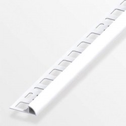 Αρμοκάλυπτρο καμπυλωτό, 10mm, λευκό ματ, 2,5m από PVC Προφίλ & αρμοκάλυπτρα 