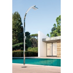Στήλη ντους εξωτερικού χώρου από inox & διακόπτης, AISI 316, χρώμα: Χρωμέ επιφάνεια: Γυαλιστερή Εξωτερικού χώρου