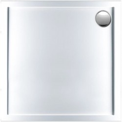 Ντουζιέρα τετράγωνη 80x80x5,5 από ακρυλικό, χρώμα: Λευκό επιφάνεια: Γυαλιστερή Τετράγωνες