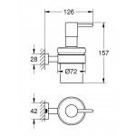 Dispenser από ορείχαλκο επίτοιχος τύπος 160 ml, χρώμα: Χρωμέ επιφάνεια: Γυαλιστερή Dispenser Dispenser από ορείχαλκο επίτοιχος τύπος 160 ml, χρώμα: Χρωμέ επιφάνεια: Γυαλιστερή Dispenser