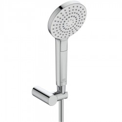 Shower head W/ hose and holder 3 jets Round, color: Chrome surface: Glossy