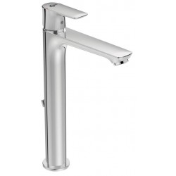 Wash basin tap Deck-mounted for free-standing washbasin material: Brass mixer With pop-up waste set Large Y, color: Chrome surface: Glossy
