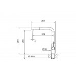 Kitchen tap Deck-mounted material: Brass With Pull-Out Spray 1 jet, color: Chrome surface: Glossy Kitchen tap Deck-mounted material: Brass With Pull-Out Spray 1 jet, color: Chrome surface: Glossy