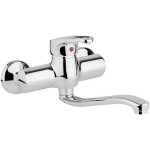 Kitchen tap Wall-mounted material: Brass, color: Chrome surface: Glossy Wall-mounted Kitchen tap Wall-mounted material: Brass, color: Chrome surface: Glossy Wall-mounted