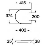 Κάλυμμα λεκάνης soft closing Wrapover Compact, χρώμα: Λευκό Καλύμματα