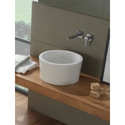 Νιπτήρας ελευθέρας τοποθέτησης 42x42x22 από πορσελάνη χωρίς οπή  χωρίς υπερχείλιση, χρώμα: Λευκό επιφάνεια: Γυαλιστερή Ελευθέρας τοποθέτησης