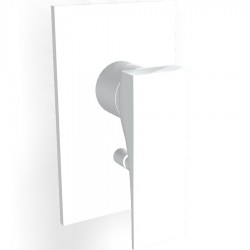 Shower tap Wall-mounted external part 2 way material: Brass mixer With plate without hand shower, hose and holder, color: White surface: Matt Wall-mounted - external part