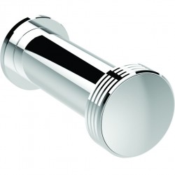 Hook Flat wall mounted material: Brass single V Collection, color: Chrome surface: Glossy Hooks