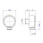Provision, color: Bronze surface: Brushed Outlet elbows Provision, color: Bronze surface: Brushed Outlet elbows