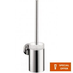 Brush (broom) material: Brass Wall-mounted glass, color: Chrome surface: Glossy