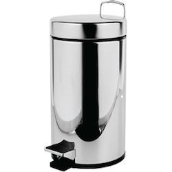 Waste bin material: Inox soft closing 12 lt Closed Floor standing, color: Chrome surface: Matt Dustbins