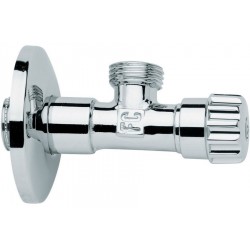 Διακόπτης γωνιακός, κλεισίματος 1/2"x1/2" από ορείχαλκο, χρώμα: Χρωμέ επιφάνεια: Γυαλιστερή Διακόπτες, Κάνουλες