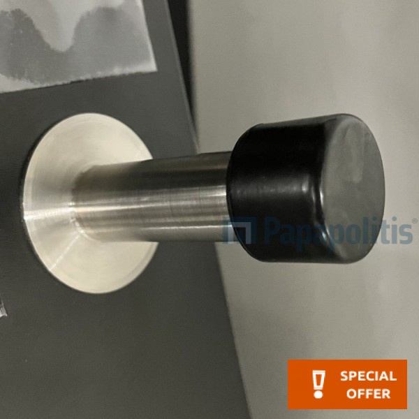 Stop πόρτας επίτοιχο, χρωμέ/ μαύρο από inox Stop πόρτας Stop πόρτας επίτοιχο, χρωμέ/ μαύρο από inox Stop πόρτας