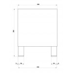Χαρτοδοχείο 25x17cm από ορείχαλκο 7 lt ανοιχτό επιδαπέδιος τύπος, χρώμα: Χρωμέ/Λευκό επιφάνεια: Γυαλιστερή Χαρτοδοχεία