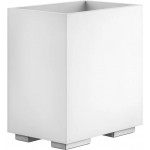 Waste bin 25x17cm material: Brass 7 lt Floor standing Open, color: Chrome/White surface: Glossy Dustbins