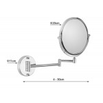 Make up mirror 20cm, both sides mirror material: Inox Wall-mounted, color: Chrome surface: Glossy Make up mirror 20cm, both sides mirror material: Inox Wall-mounted, color: Chrome surface: Glossy