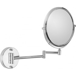 Καθρέπτης μακιγιάζ x3, Φ20, διπλής όψεως από inox επίτοιχος, χρώμα: Χρωμέ επιφάνεια: Γυαλιστερή Καθρέπτες μακιγιάζ