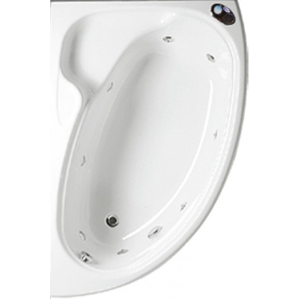 Whirpool bathtub Offset 155x95 material: Quaryl left, color: White Offset Whirpool bathtub Offset 155x95 material: Quaryl left, color: White Offset