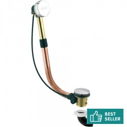 Waste Valve With overflow material: Brass surface: Glossy, color: Chrome Waste overflows