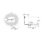 Βαλβίδα αυτόματη μπανιέρας Φ52mm με υπερχείλιση από ορείχαλκο επιφάνεια: Γυαλιστερή, χρώμα: Χρωμέ Βαλβίδες