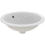 Νιπτήρας επικαθήμενος 48x48 από πορσελάνη με υπερχείλιση χωρίς οπή  Sphere, χρώμα: Λευκό επιφάνεια: Γυαλιστερή Επικαθήμενοι