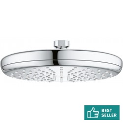 Shower head Wall-mounted / Ceiling-mounted 21x21 material: ABS, style: 1 spray Water Saving 9.5 l/min flow limiter, color: Chrome surface: Glossy Overhead showers