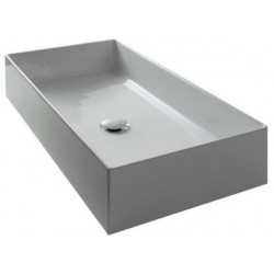 Νιπτήρας ελευθέρας τοποθέτησης 80x40x14 από πορσελάνη χωρίς οπή  χωρίς υπερχείλιση 80, χρώμα: Λευκό επιφάνεια: Γυαλιστερή Ελευθέρας τοποθέτησης