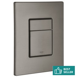 Flush wall plates for concealed cistern brushed hard graphite dual flush valve material: ABS Pneumatic, color: Grey surface: Brushed Flush plates
