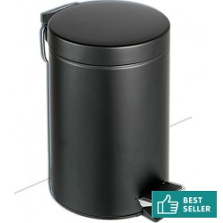 Χαρτοδοχείο από inox 3 lt επιδαπέδιος τύπος κλειστό, χρώμα: Μαύρο επιφάνεια: Ματ Χαρτοδοχεία