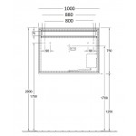 Bathroom mirror, shape: Rectangle 100x75 material: Crystal 14 with LED light, color: No color Mirrors