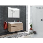 Bathroom mirror, shape: Rectangle 100x75 material: Crystal 14 with LED light, color: No color Mirrors