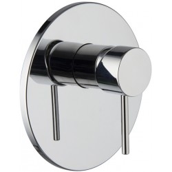 Shower tap Wall-mounted external part 1 way material: Brass mixer With plate without hand shower, hose and holder, color: Chrome surface: Glossy