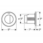 Flush wall plates for concealed cistern dual flush valve material: ABS Mechanical with string, color: Black surface: Matt Flush plates