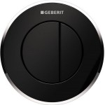 Flush wall plates for concealed cistern dual flush valve material: ABS Mechanical with string, color: Black surface: Matt Flush plates