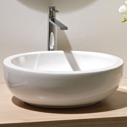 Νιπτήρας ελευθέρας τοποθέτησης 48x39x16 από πορσελάνη χωρίς οπή  χωρίς υπερχείλιση, χρώμα: Λευκό επιφάνεια: Γυαλιστερή