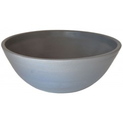 Νιπτήρας ελευθέρας τοποθέτησης 40x40 από κεραμικό χωρίς οπή  χωρίς υπερχείλιση χειροποίητος, χρώμα: Γκρι επιφάνεια: Γυαλιστερή Ελευθέρας τοποθέτησης