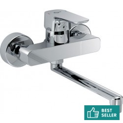 Kitchen tap Wall-mounted material: Brass, color: Chrome surface: Glossy Wall-mounted