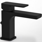 Wash basin tap Deck-mounted material: Brass mixer With pop-up waste set Μ size, color: Black surface: Matt Deck-mounted Wash basin tap Deck-mounted material: Brass mixer With pop-up waste set Μ size, color: Black surface: Matt Deck-mounted
