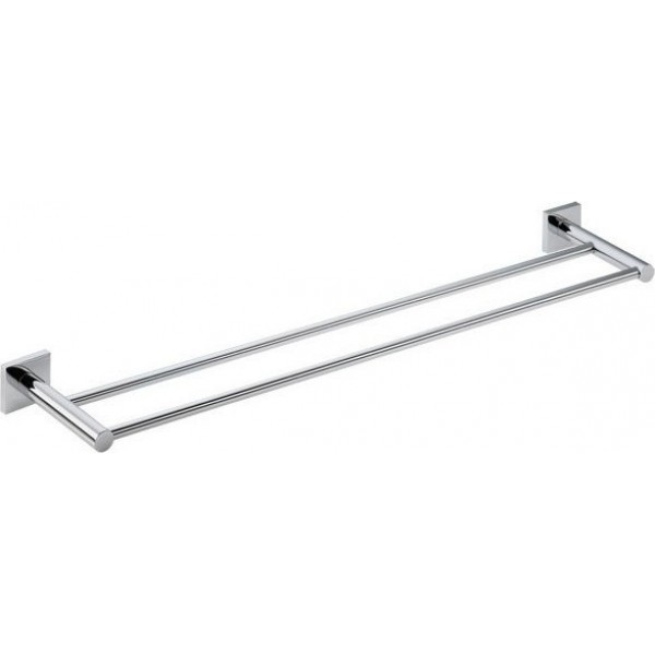 Towel 40cm Fixed double material: Brass, color: Chrome surface: Glossy Towel rails