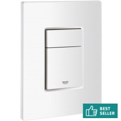 Flush wall plates for concealed cistern (38732) dual flush valve material: ABS Pneumatic, color: White surface: Glossy Flush plates