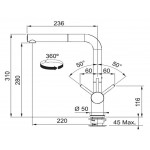Kitchen tap Deck-mounted material: Brass with shower Onyx, color: Chrome/Black surface: Matt Kitchen tap Deck-mounted material: Brass with shower Onyx, color: Chrome/Black surface: Matt
